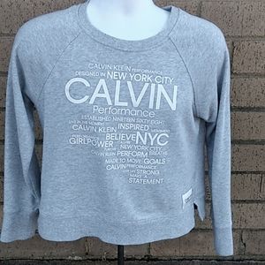 Calvin Klein Performance Gray Cropped Sweatshirt